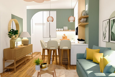 Inspiration pour un salon design.