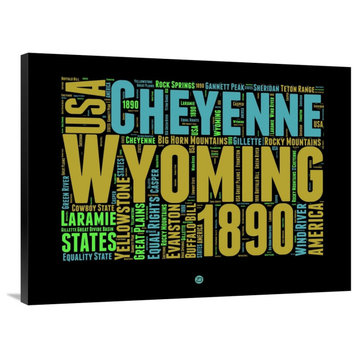 "Wyoming Word Cloud 1" Fine Art Print