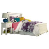 Lea Willow Run 3-Piece Panel Bedroom Set with Media Chest in Linen White