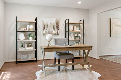 Transitional home office photo in Houston