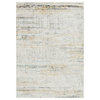 Vibe by Jaipur Living Mathis Abstract Ivory and Gold Runner Rug 2'6"x10'