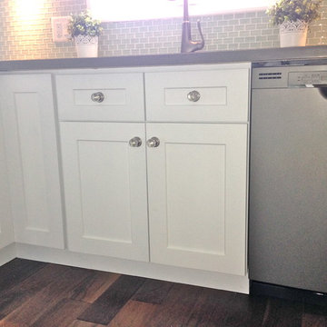 Galley Kitchen white Shaker