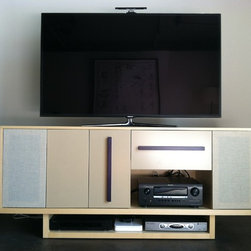Media Console - Ash & Lacquer - Entertainment Centers And Tv Stands