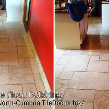 Restoring Heavily Soiled Marble Tiles with Burnishing in Penrith