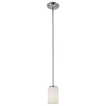 Sea Gull Lighting - Sea Gull Lighting 61160-05 Oslo - One Light Mini-Pendant - Shade Included.Oslo One Light Mini- Chrome Cased Opal Et *UL Approved: YES Energy Star Qualified: n/a ADA Certified: n/a  *Number of Lights: Lamp: 1-*Wattage:100w 1 Medium 100w bulb(s) *Bulb Included:No *Bulb Type:1 Medium 100w *Finish Type:Chrome