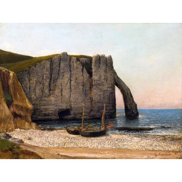 Tile Mural Seascape By Gustave Courbet, 6"x8", Glossy
