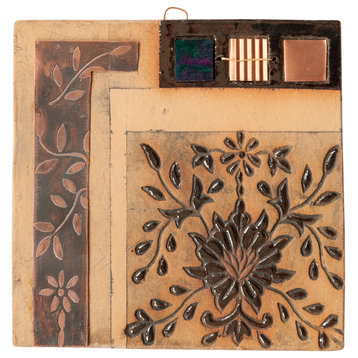 Dominica Handmade Clay And Copper Decorative Tile, 6"