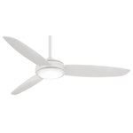 Minka Aire - Concept Iv Led 54" Ceiling Fan, White - Stylish and bold. Make an illuminating statement with this fixture. An ideal lighting fixture for your home.