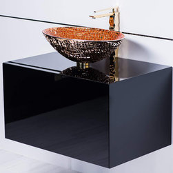 Luxury designer Italian bathroom fixture | Black and Gold - Bathroom Fixtures