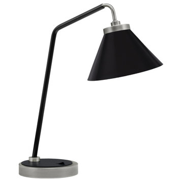 Table Lamps & Desk Graphite & Matte Black Finish 7 Matte Black Cone Metal Shade