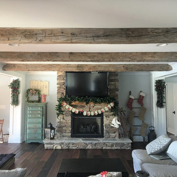 Reed Family Home - Original Face Heart Pine Flooring and Antique Hand Hewn Beams