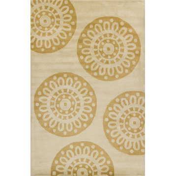 Allie Abstract Contemporary Area Rug, 5'x7'6"