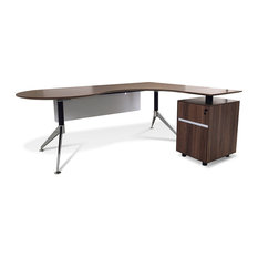 houzz home office desk with 3 file drawers reversible houzz home office desk with 3 file drawers reversible