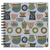 Square Spiral Bound Paper Recipe Journal With Patterns, Multicolor