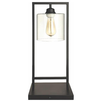 Coaster Transitional Black Table Lamp 9x9x20 Inch