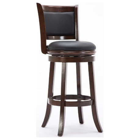 Augusta Swivel Bar Stool, Cappuccino