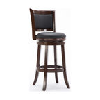 Augusta Bar Height Swivel Stool, Cappuccino