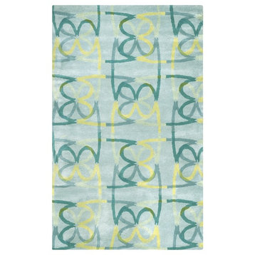 Rizzy Home Bradberry Downs BD8593 Blue Abstract Area Rug, Rectangular 9' x 12'