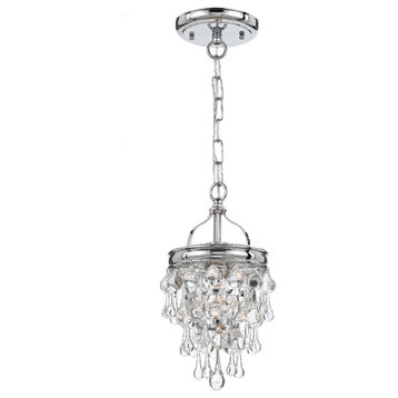 Crystorama 131-CH 1 Light Mini Chandelier in Polished Chrome