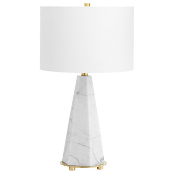Opaque Storm Table Lamp, White-Cream, 27" H x 15" Diameter