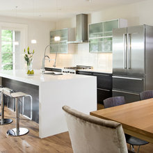 black cabinets - kitchen