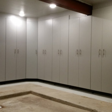 Gray Melamine Garage Cabinets