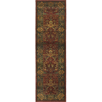 Oriental Weavers Kharma Collection Red/Green Oriental Indoor Area Rug 2'6"X9'1"