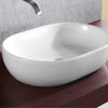 Simple Oval Ceramic Vessel Bathroom Sink