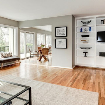 staged to facilitate flow between rooms and help buyers "see" what's possible.