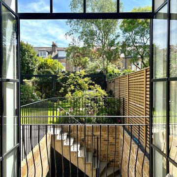 Hempton House, Crittall doors overlooking basement stairwell