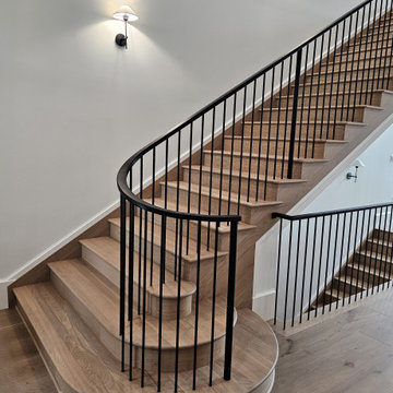 Project #119 | White Oak Staircase with Stacked Bullnose Detail
