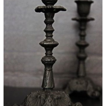 Rio Matt Black Candle Holder