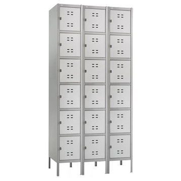 Safco Box Locker 3 Column in Gray