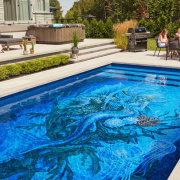 Breathtaking Custom Underwater Mosaic Pool & Luxury Outdoor Oasis