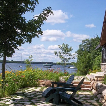 Front entries, sidewalks, paths and steps