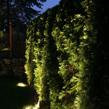 Artistic Night Lighting ~ Affordable Lawn Sprinklers and Lighting