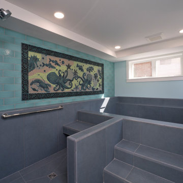 Colorful Basement and Spa Room in Petworth