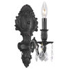 9601 Monarch Collection Wall Sconce, Clear, Royal Cut