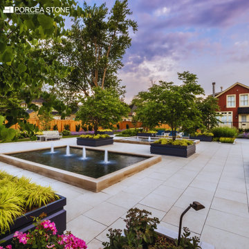 Timeless Elegance Meets Modern Design: A Serene Outdoor Oasis with Porcea Stone