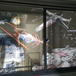 "Star Wars Space Battle" Window Mural - Products