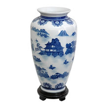 Blue & White porcelain vases and jars...