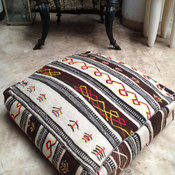 Moroccan Kilim Pouf Cover by Bazaar Living