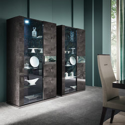 Heritage 2-Door Curio by ALF | Made in Italy - China Cabinets And Hutches