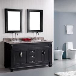 Hudson 60" Double Bathroom Vanity set - Bathroom Vanities And Sink Consoles