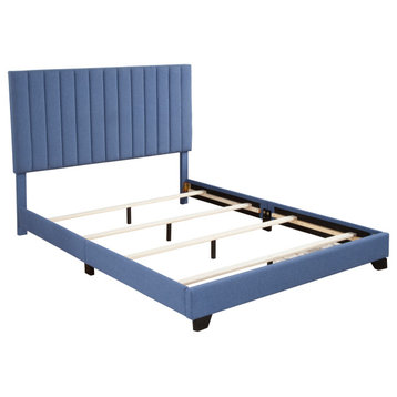 Channel Tufted Bed-in-a-Box, Blue, Queen