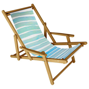 Deny Designs Anoellejay New Year Blue Water Lines Sling Chair