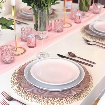 Gold & Blush Tablescape