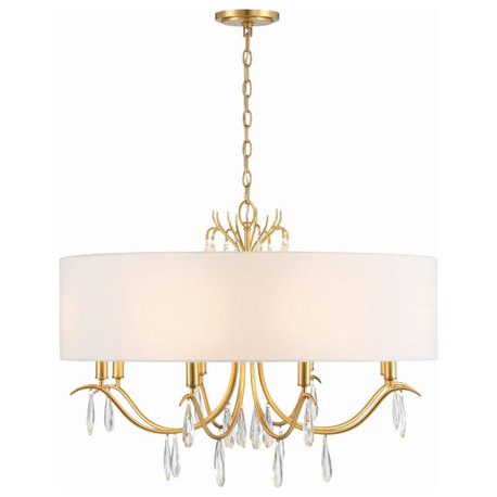 Rollins 8 Light Chandelier, Antique Gold