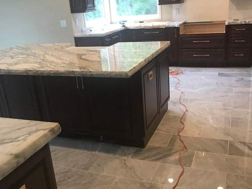 Help My Marble Tile Floor Doesn T, How To Install Marble Tile Kitchen Countertop