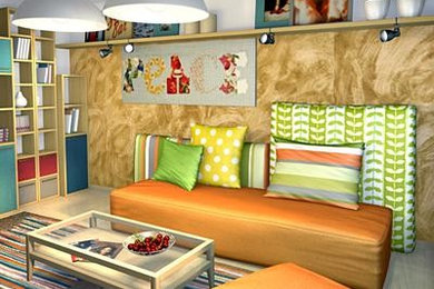 Living room - contemporary living room idea in Other